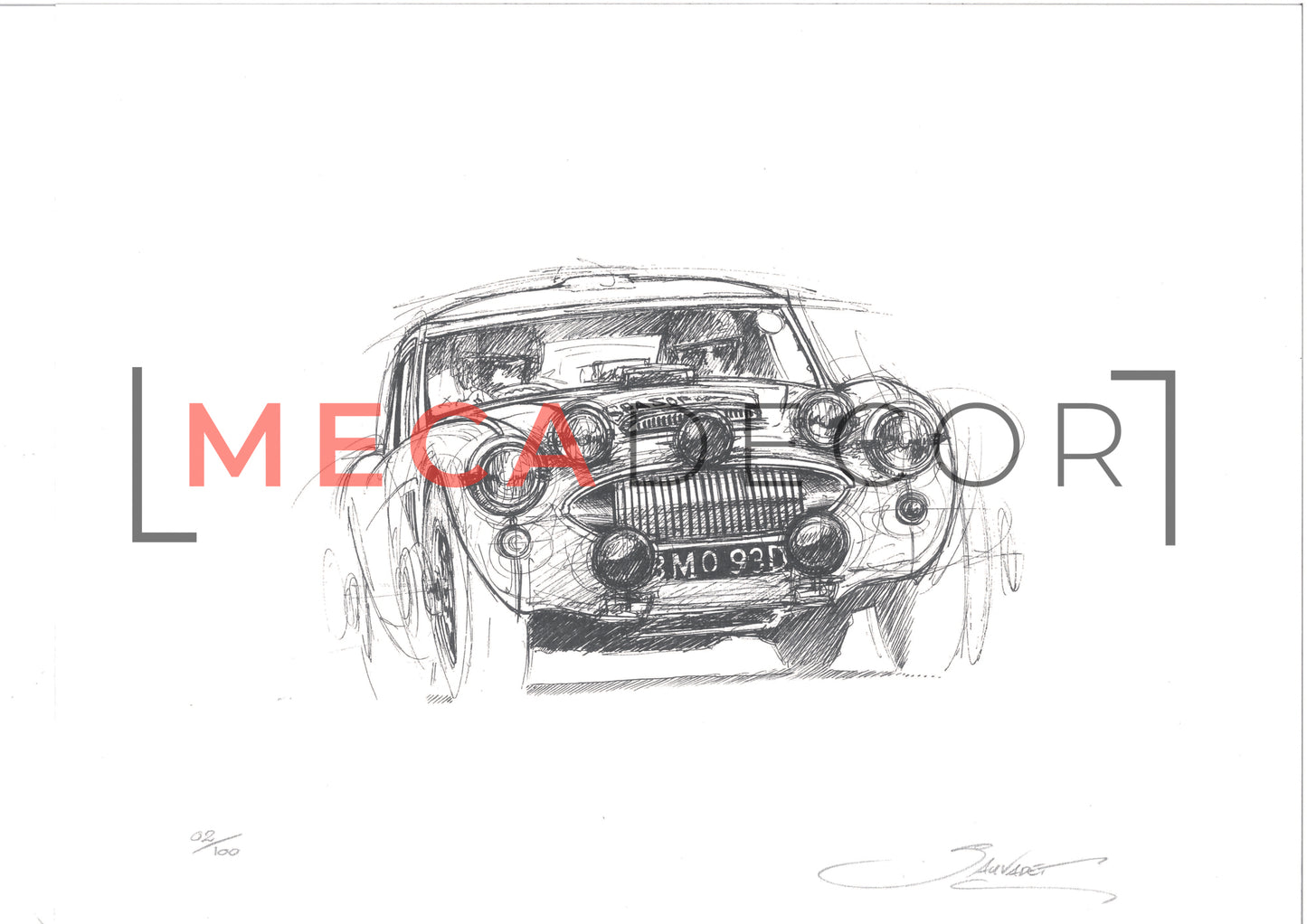 Croquis Austin Healey 3000