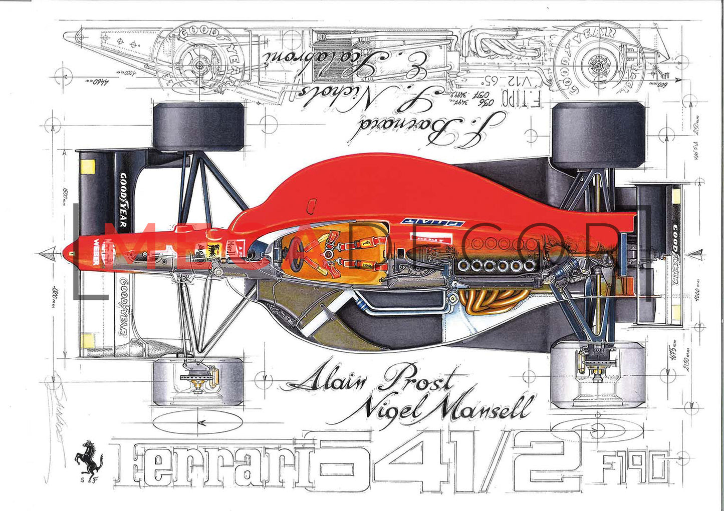 Ferrari 641/2 F190 - Prost / Mansell